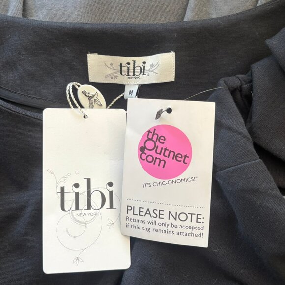 Tibi Black & Gray Colorblock Dress with Statement Buttons - Size M - NWT - Picture 3 of 5